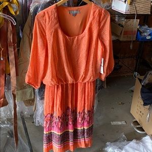 Amanda Charles Dress new with tags Tangerine Combo